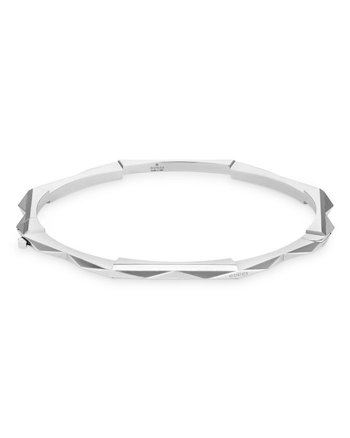 Gucci - 18K White Gold Link to Love Bangle Bracelet