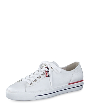 Paul Green Carly Low Top Sneaker In White Leather