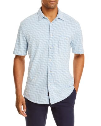 Faherty Wave Print Knit Seasons Relaxed Fit Button Down Shirt ...