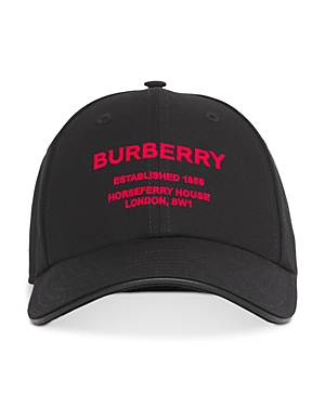 BURBERRY HORSEFERRY MOTIF COTTON TWILL BASEBALL CAP,8043040