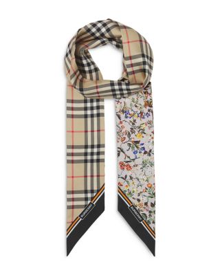 Burberry Kids check-print wool scarf - White