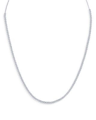 14k diamond tennis necklace