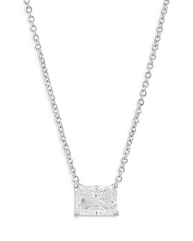 Nadri - Modern Love Emerald Cut Pendant Necklace, 16"-18"