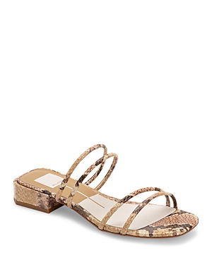 Haize sandals in rose gold embossed leather Clearance
