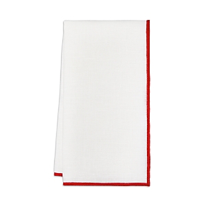 Mode Living Bel Air Linen Napkins, Set Of 4 In Red