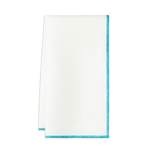 Mode Living Bel Air Linen Napkins, Set Of 4 In Turquoise