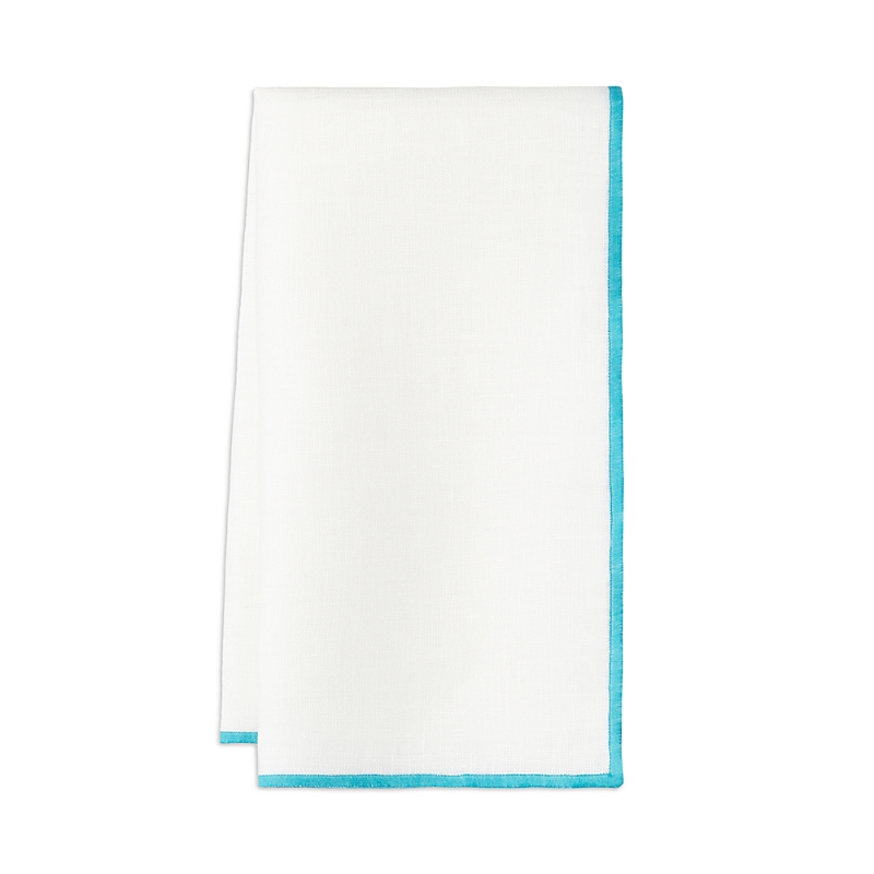 Shop Mode Living Bel Air Linen Napkins, Set Of 4 In Turquoise