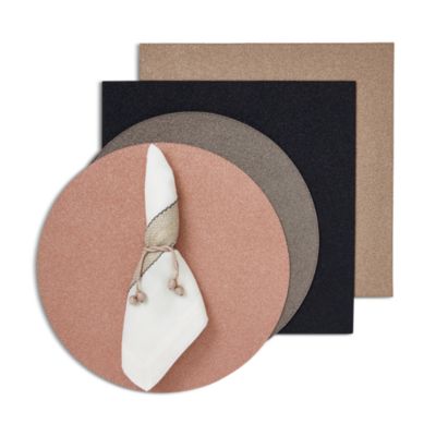 Caviar Square Reversible Placemats, Set of 4