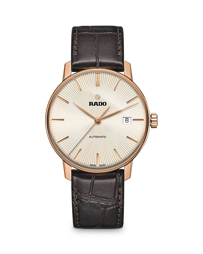 Rado Coupole Classic Watch, 41mm In Rose Gold/brown