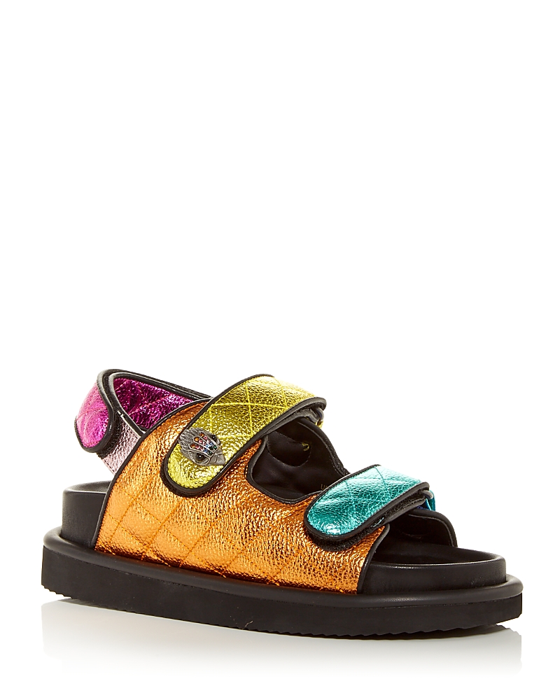 Kurt Geiger Womens Mult/other Orson Quilted Woven Sandals 6 In Open Misce