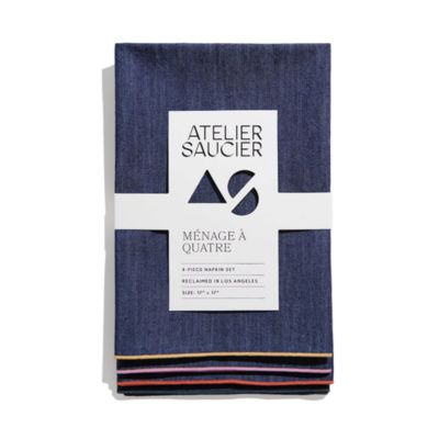 ATELIER SAUCIER - Rainbow Denim Napkins, Set of 4