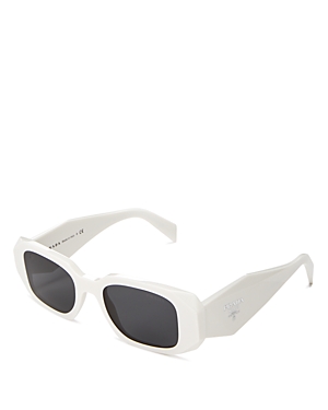 Prada Runway 49mm Rectangle Sunglasses In Ivory/gray