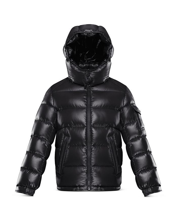 Moncler Kids' Boy's New Maya Quilted Detachable Hooded Jacket In Navy ...