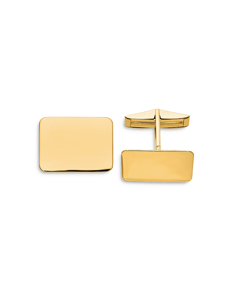 Bloomingdale's Fine Collection Men's Rectangular Cuff Links in 14K Yellow Gold