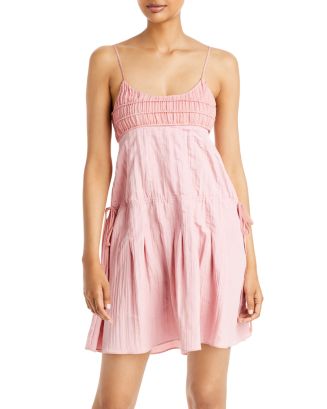Rebecca Taylor Pleated Lightweight Mini Dress | Bloomingdale's Women