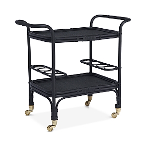 Sika Design S Carlo Rattan Bar Cart In Black