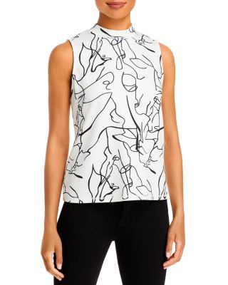 tahari sleeveless tops