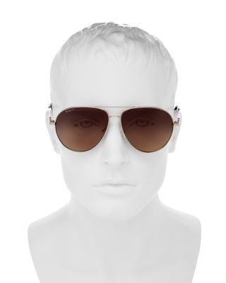  Timeless Collection Brow Bar Aviator Sunglasses, 61mm