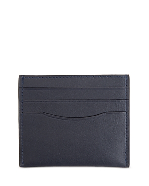 Shop Royce New York Rfid Blocking Minimalist Leather Wallet In Navy Blue