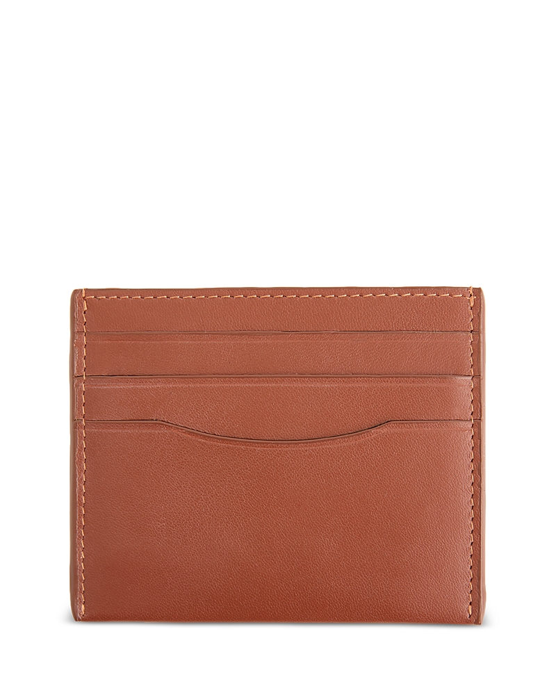 Royce New York Personalized Leather Rfid-blocking Minimalist Card Case In Tan