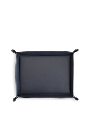 Royce New York Large Leather Catchall Valet Tray
