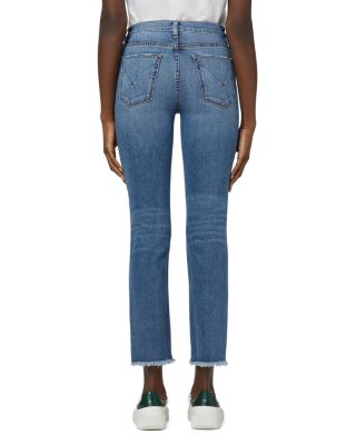 Nico Mid Rise Ankle Straight Jeans in Seaglass