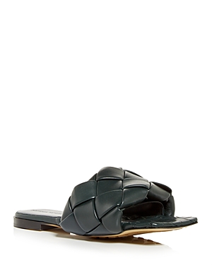Bottega Veneta The Lido Intrecciato Leather Sandal In Inkwell
