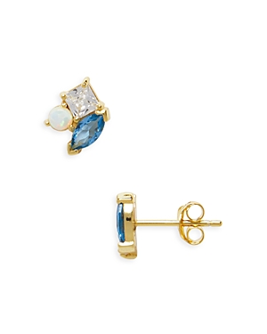 Argento Vivo Cluster Stud Earrings In Blue