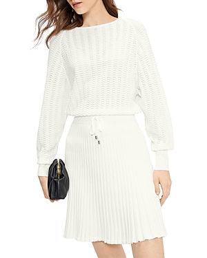 ted baker pointelle knit dress Ted Baker Pointelle Long Sleeve Sweater Dress In Ivory