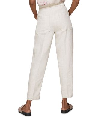 Linen Barrel Leg Trousers