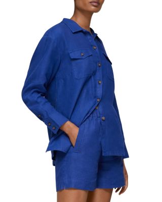 Whistles Linen Pocket Detail Shirt 