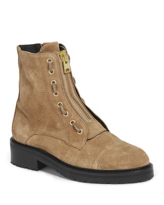 ALLSAINTS Women's Ariel Front Zip Leather Booties Bloomingdale's