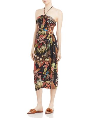 Lanvin Floral Print Halter Midi Dress | Bloomingdale's Women