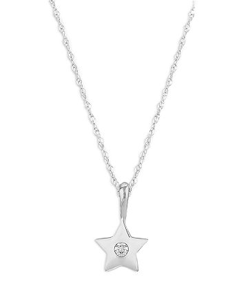 Bloomingdale's - Diamond Star Pendant Necklace in 14K White Gold, 0.03 ct. t.w. - 100% Exclusive