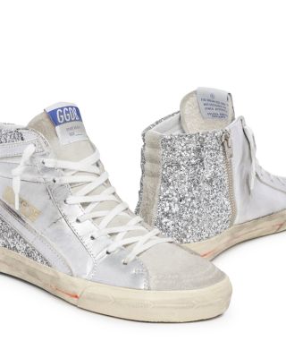 Deluxe Brand Women's Slide Glitter High Top Sneakers