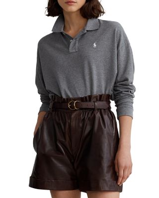 Ralph Lauren Long Sleeve Cropped Polo Shirt Bloomingdale s