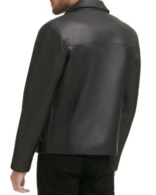 Zip Front Leather Jacket