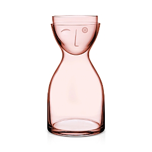 Nude Glass Mr. & Mrs. Small Bedside Water Set, Dusty Rose In Pastl Pink