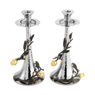 Pomegranate Candleholders, Set of 2