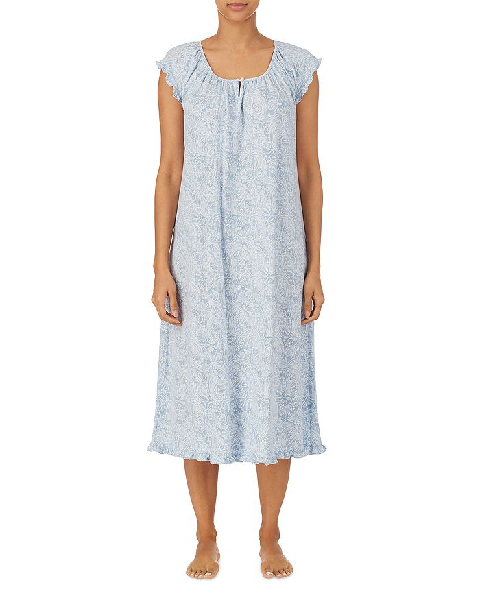 Ralph Lauren Printed Cotton Midi Nightgown | Bloomingdale's