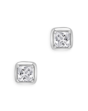 Bloomingdale's Princess Cut Diamond Stud Earrings in 14K White Gold, 0.56 ct. t.w. - 100% Exclusive