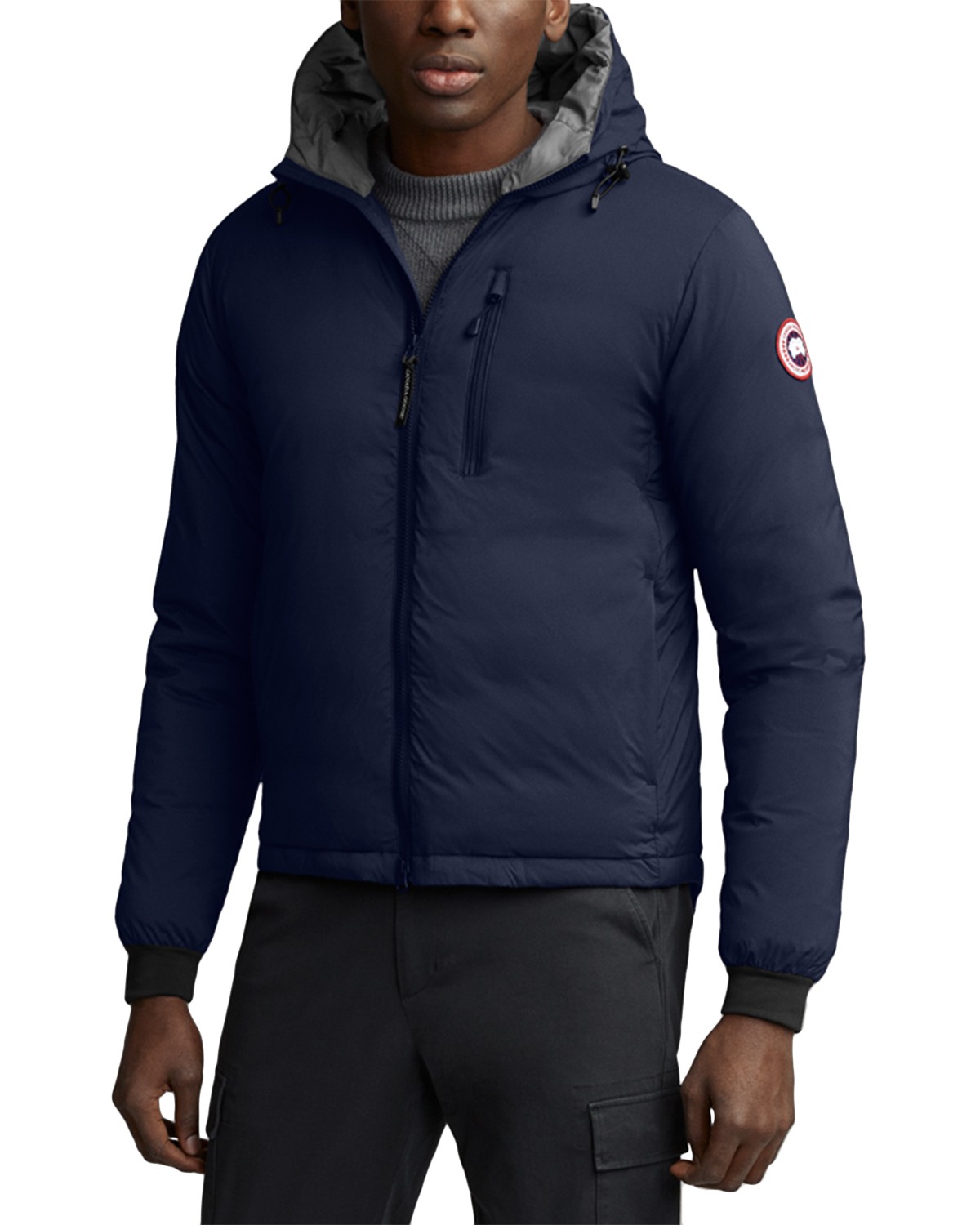 Canada Goose Lodge Hoody Packable Down Jacket in Atlantic Navy