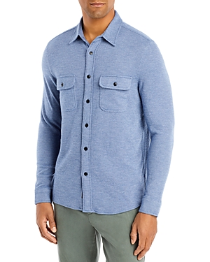 Faherty Legend Button-up Shirt In Washed Blue Twill