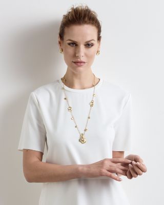 18K White &amp; Yellow Gold Jaipur Diamond Pav&amp;eacute; Pendant