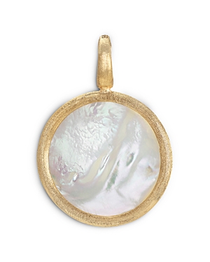 Shop Marco Bicego 18k Yellow Gold Jaipur Mother Of Pearl Pendant In White/gold