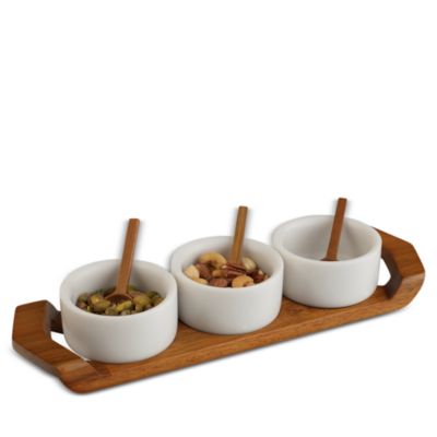 Chevron Condiment Tray Set