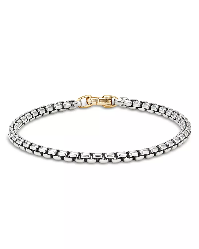 David Yurman 14K Yellow Gold & Sterling Silver Bel Aire Rounded Box Link Bracelet