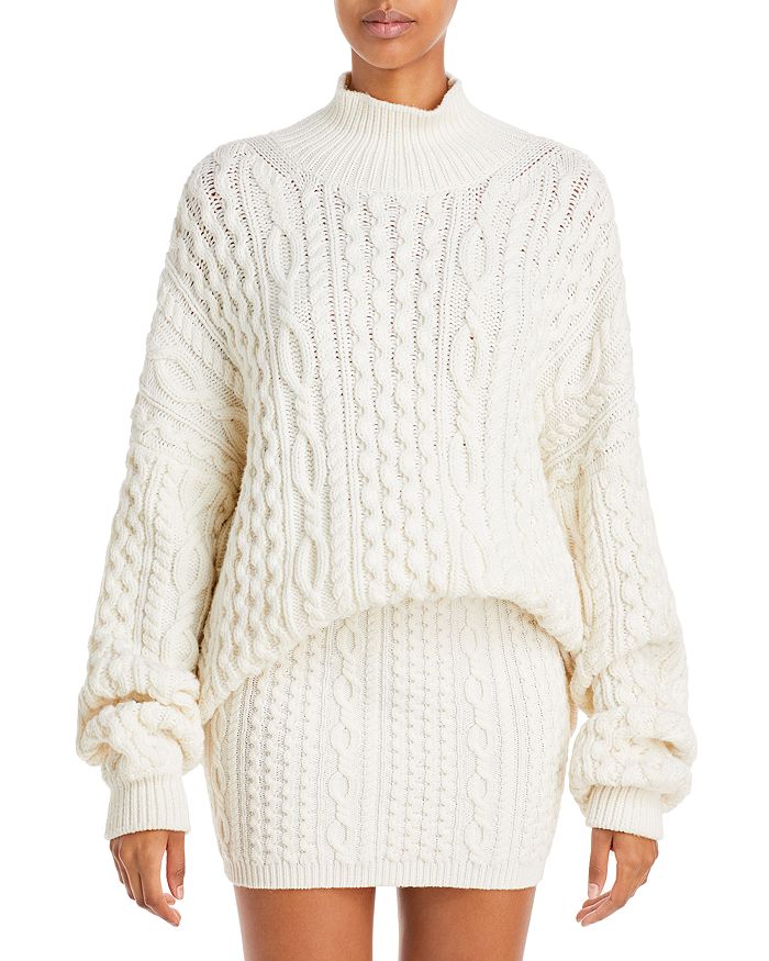 Alice and Olivia Kenny Cable Knit Sweater | Bloomingdale's