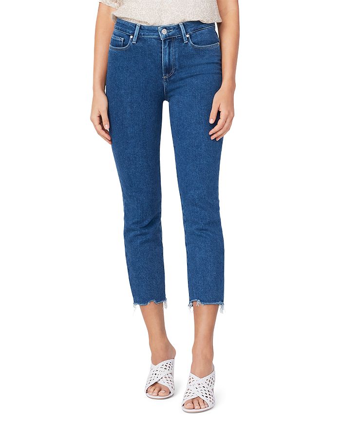 Paige Cindy High Rise Cropped Straight Jeans In Imperial