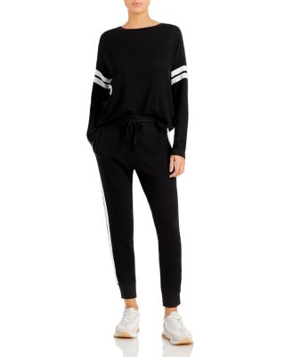 Stripe Sleeve Knit Sweatshirt - Exclusive